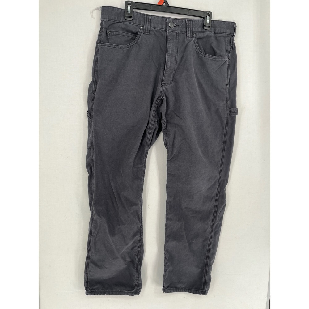 Blue Star Carpenter Pants Mens 36x32 Utility Workwear Straight Dark Gray